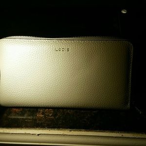LODIS Gray Leather Wallet